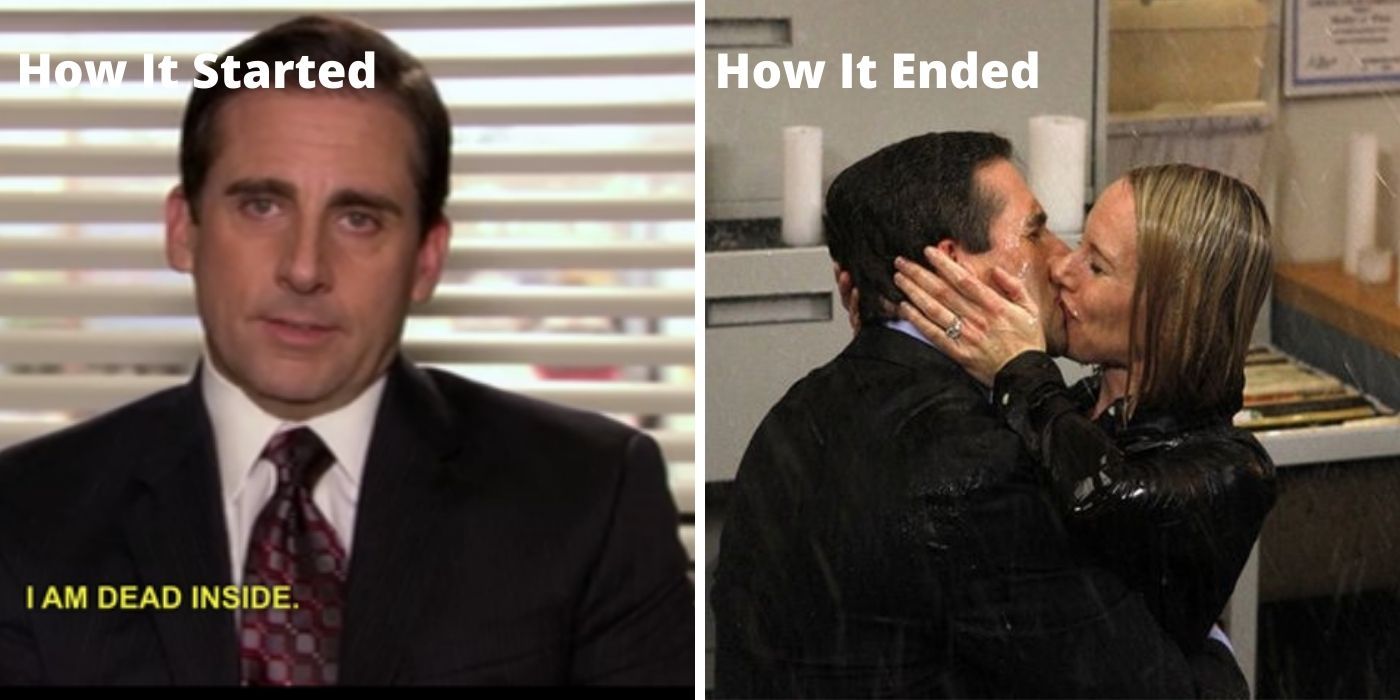 michael scott and holly meme how it started the office