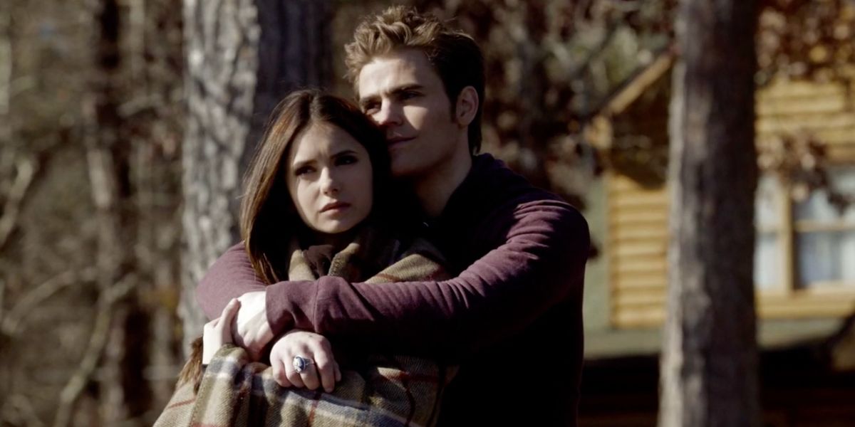 stefan and Elena lake house the vampire diaries romantic moments