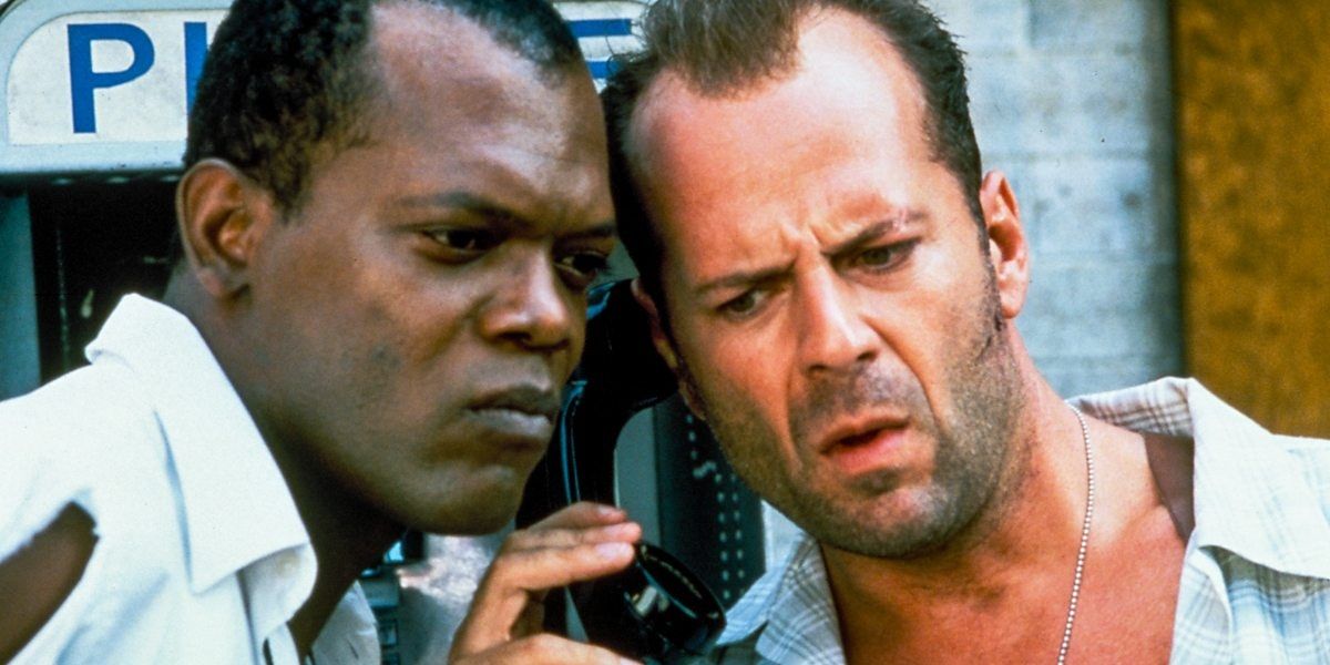 Bruce Willis and Samuel L Jackson in Die Hard with a Vengeance
