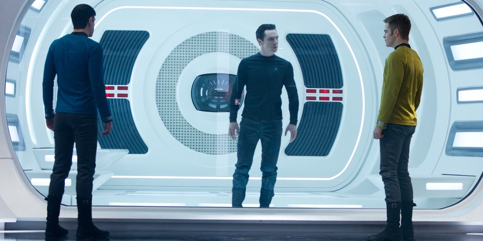 Kirk Spock and Khan in Star Trek Into Darkness