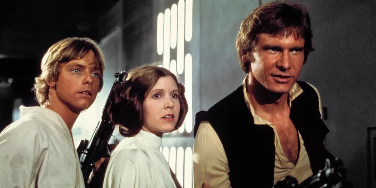 Luke Leia and Han in Star Wars