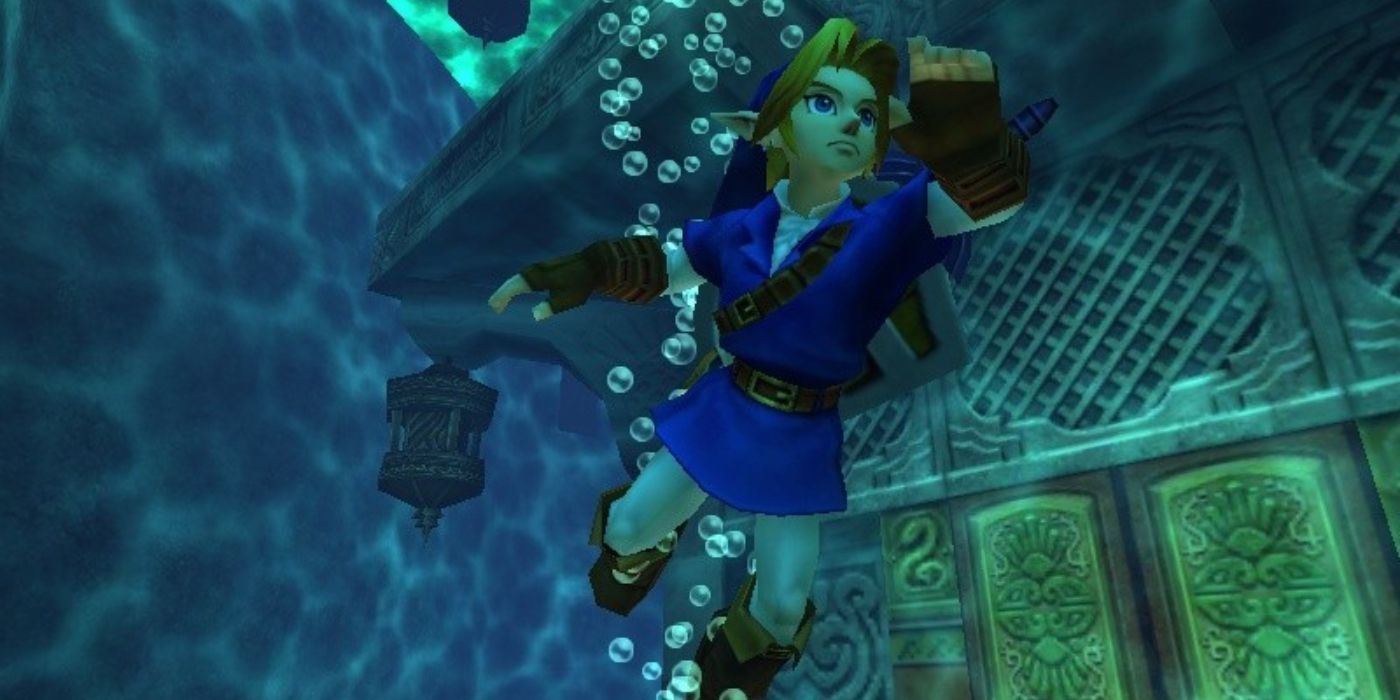 Zelda Ocarina Of Time Water Temple Link Swimming