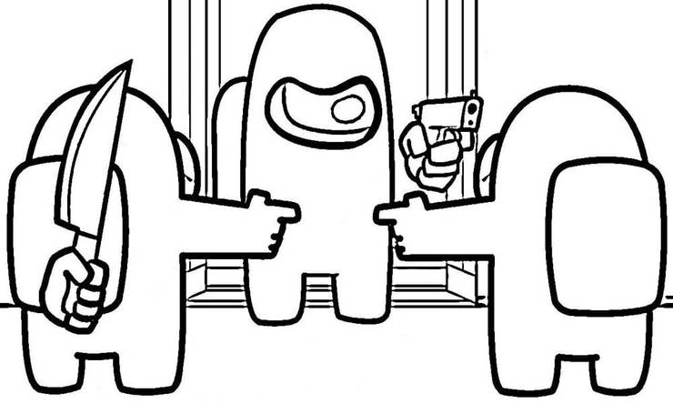 50 Among Us Game Coloring Pages Imposter  Best Free