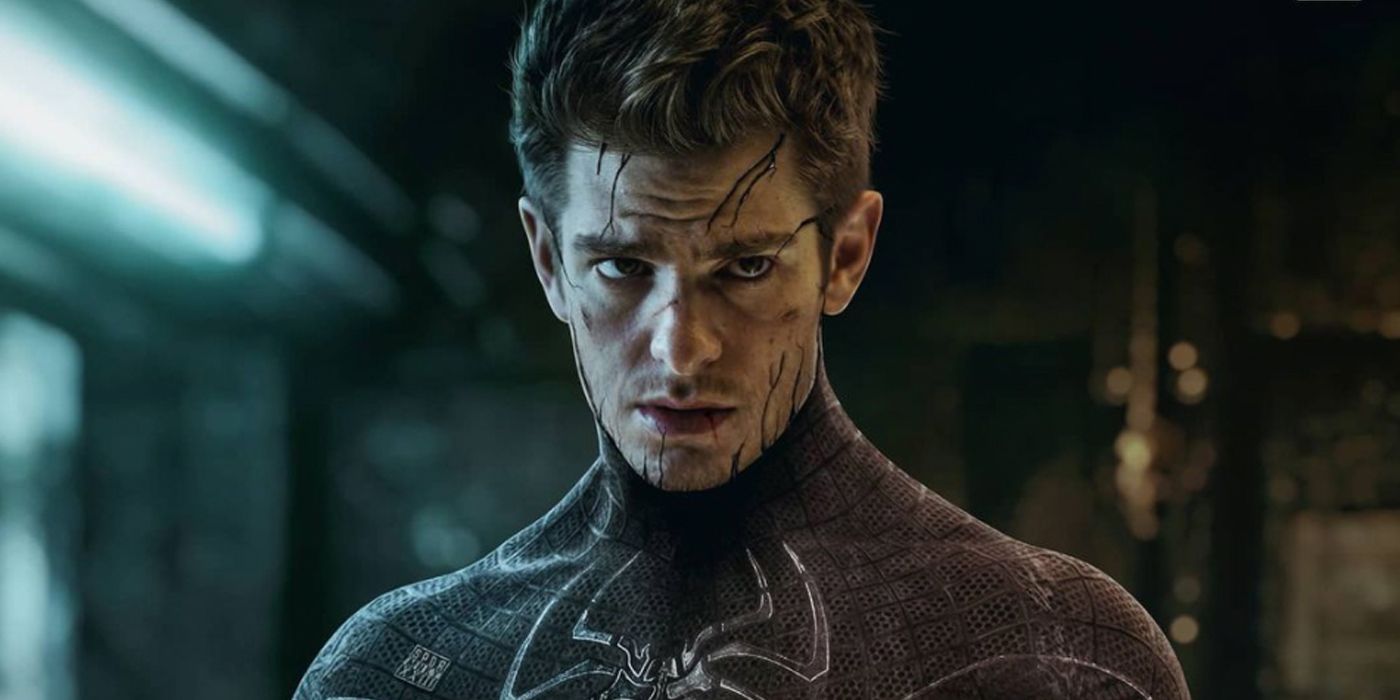 Spider-Man 3 Art Sees Garfield Joining the MCU in Black Symbiote Suit