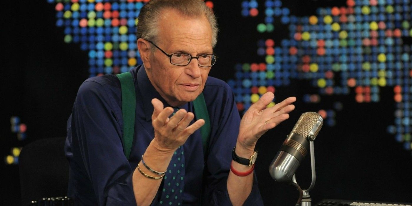 Larry King hosting Larry King Live