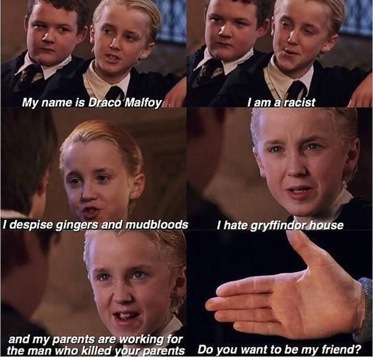 Harry Potter 10 Hilarious Draco Harry Memes Screenrant Harry Potter 10 Hilarious Draco Harry Memes Screenrant