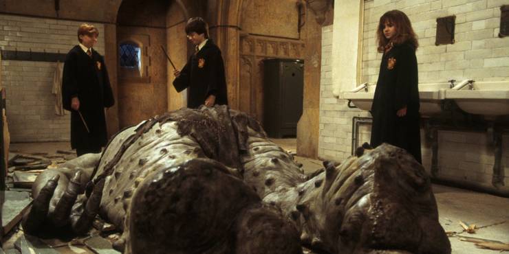 harry potter troll hogwarts baño