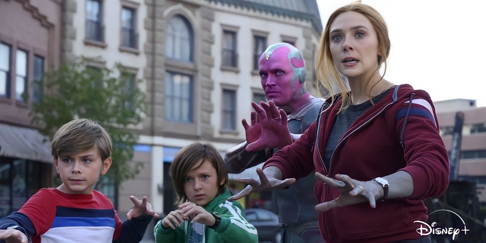 WandaVision Finale Image causes Scarlet Witch, Vision and The Twins Team-Up