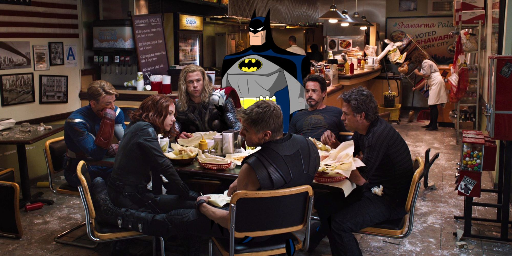 The Avengers Shawarma Scene Gets New Meaning Thanks To DC