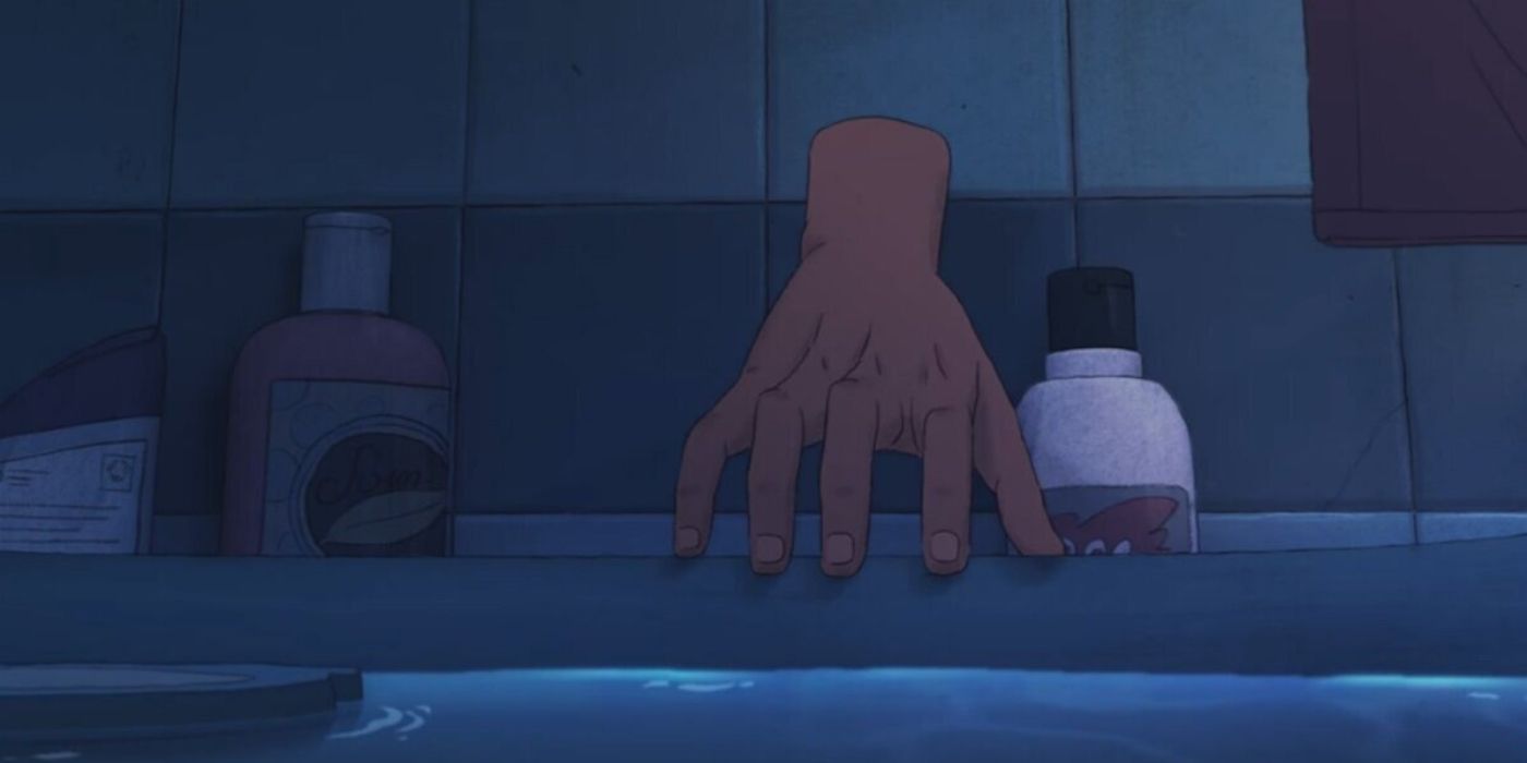 A lone hand in a bathroom from I Lost My Body