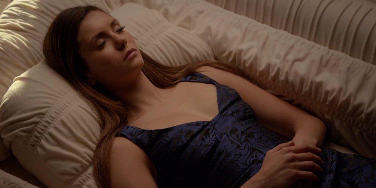 Elena asleep the vampire diaries ends