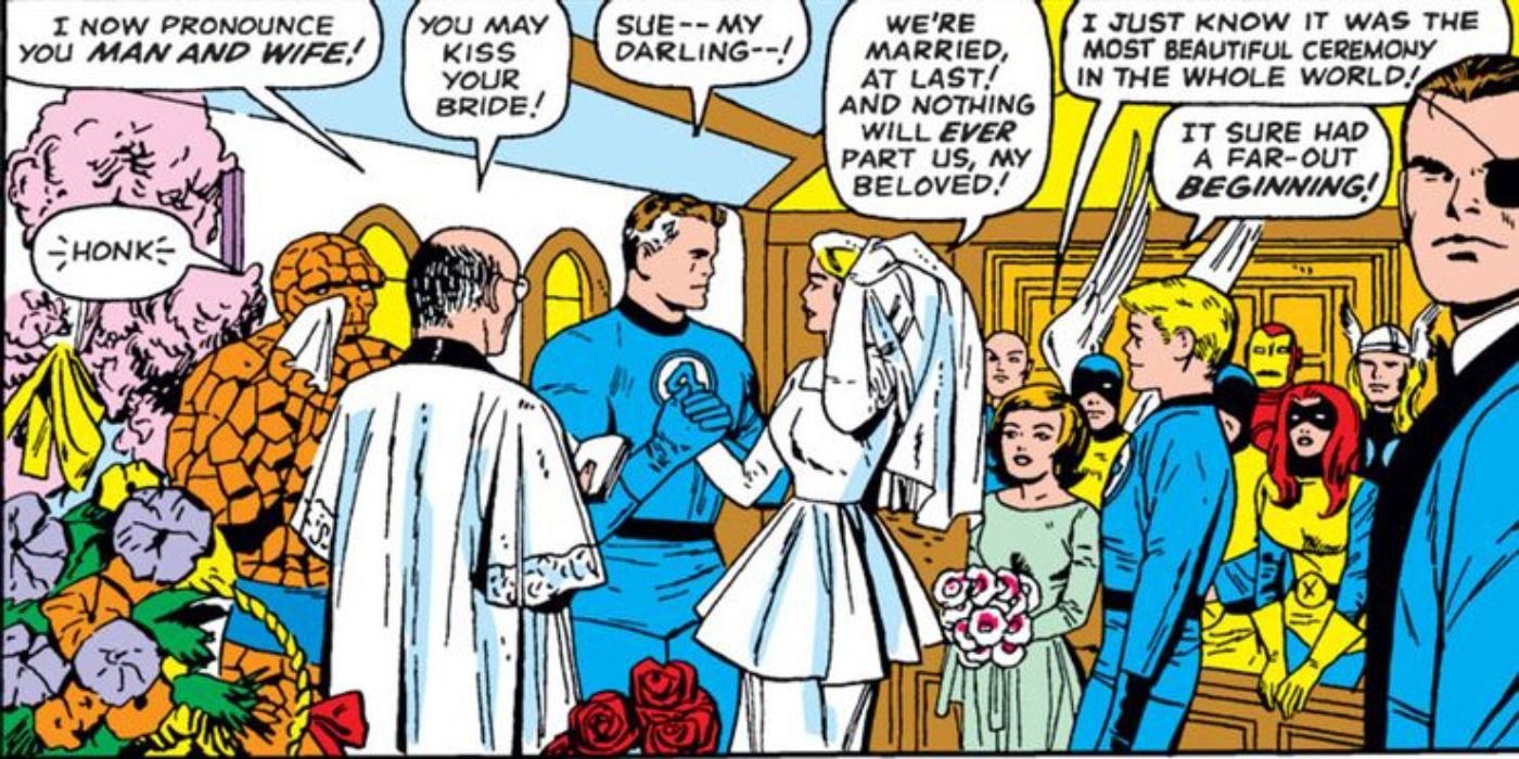 Fantastic Four Reed Richards And Sue Storm Wedding