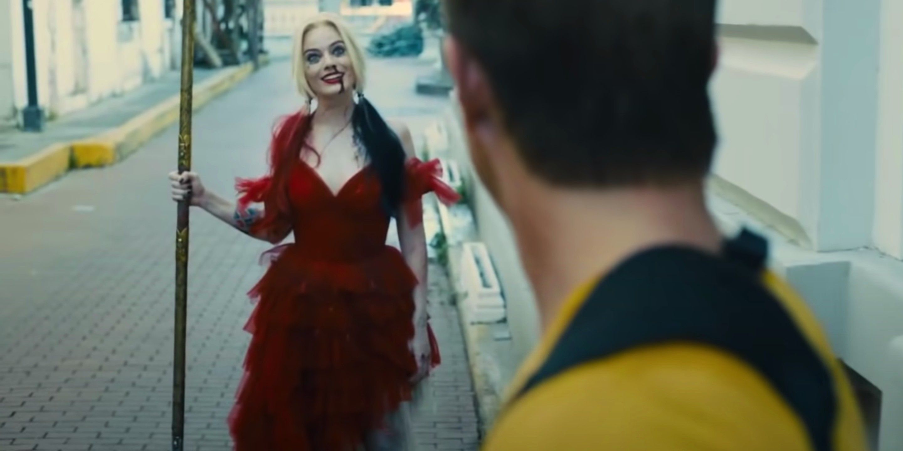 harley quinn red dress