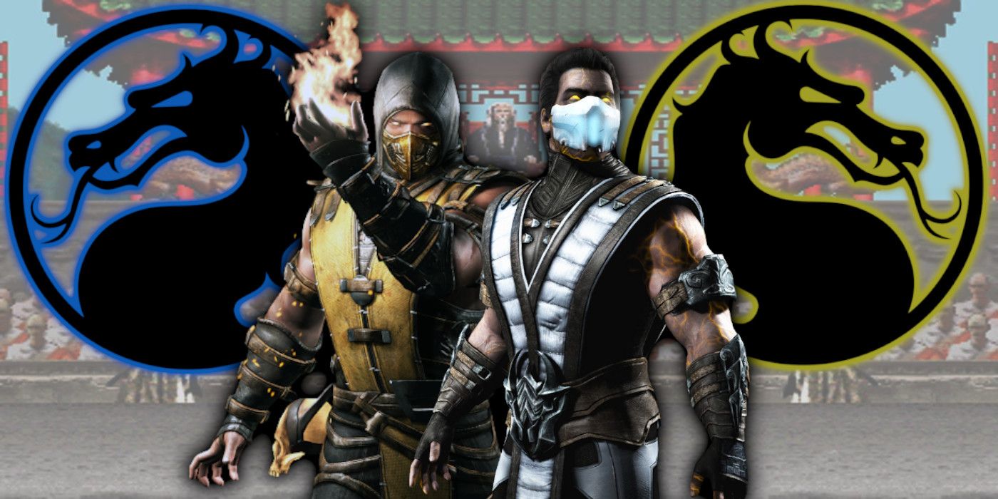 Mortal Kombat X Sub Zero and Scorpion MK Logo