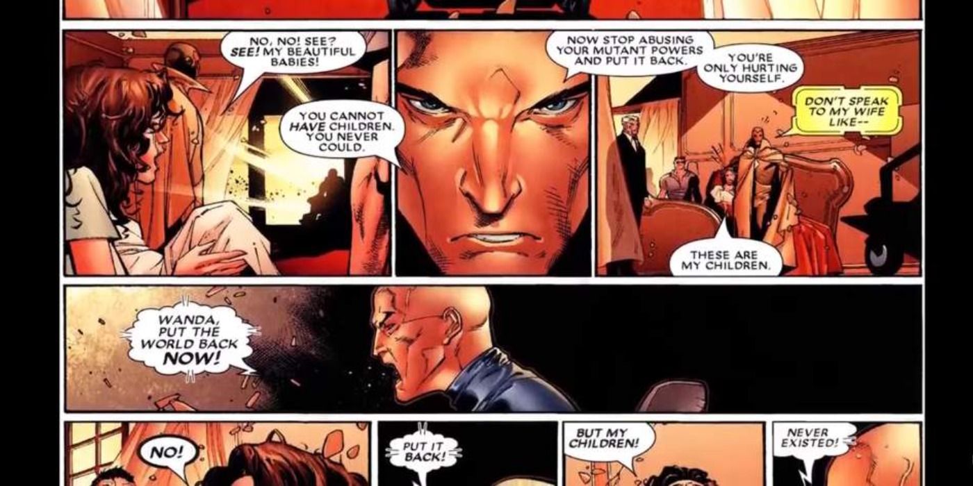 Professor X Yelling At Scarlet Witch House Of M