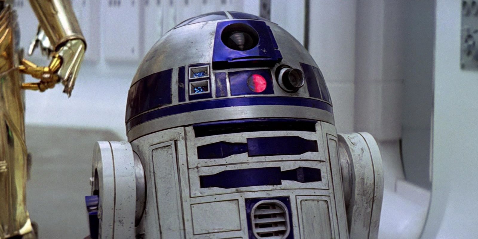 R2 D2 on board Tantive IV in the opening scene of Star Wars