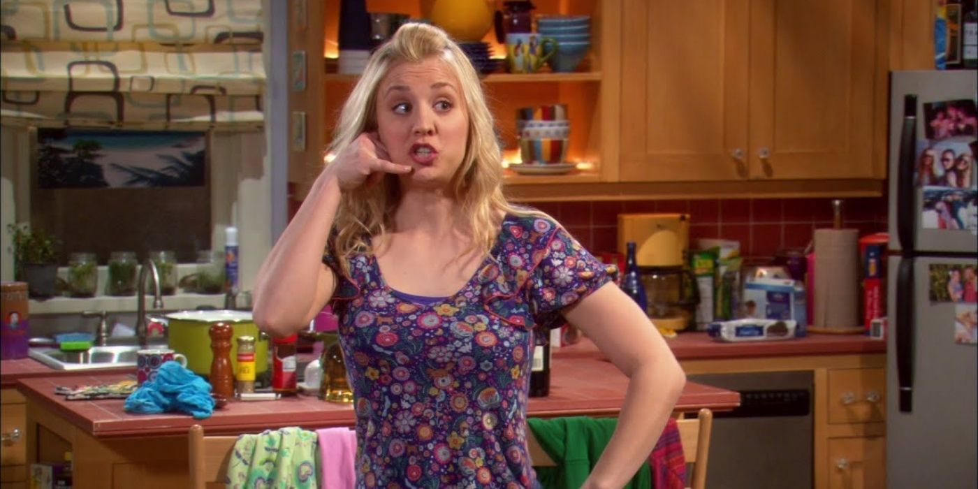 penny pretends to be on the phone as she teaches sheldon how to act on the big bang theory
