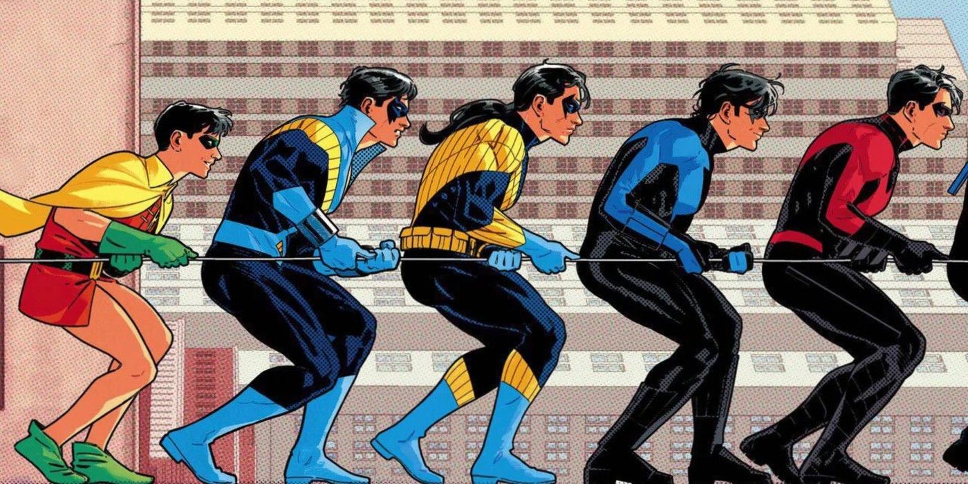Nightwing’s Costume Evolution From Robin Displayed In One Epic Cover
