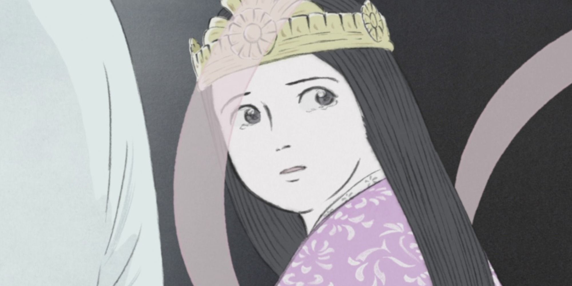 Princess Kaguya is taken away in The Tale of Princess Kaguya