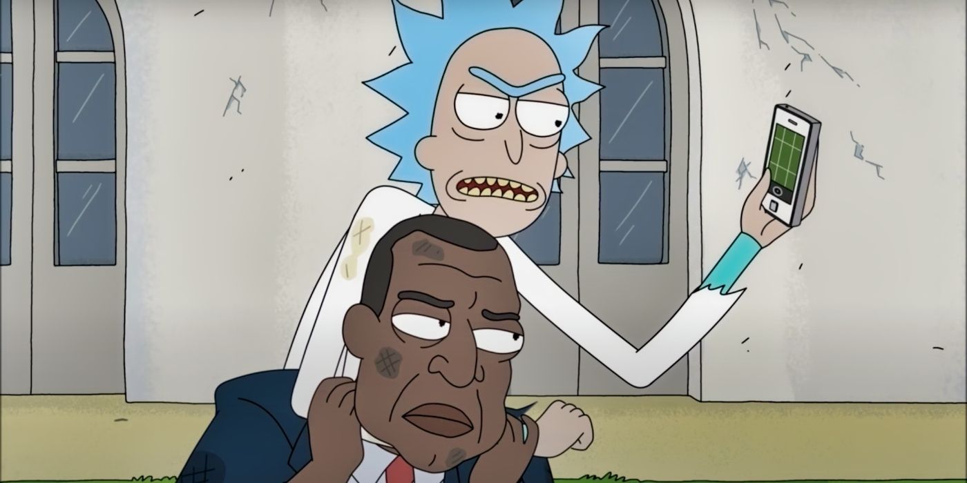 Rick & Mortys Season 3 Episode 10s President Fight Is A They Live Homage