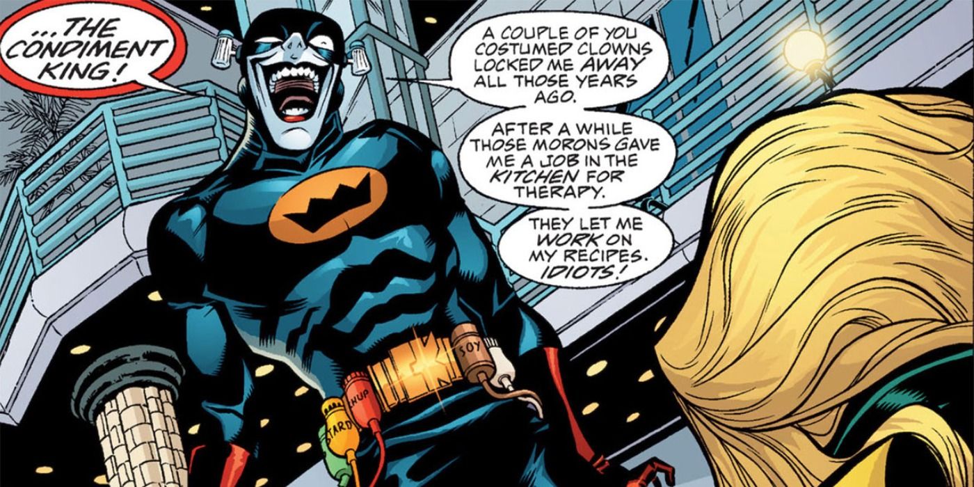 Condiment King explains his origin in DC Comics