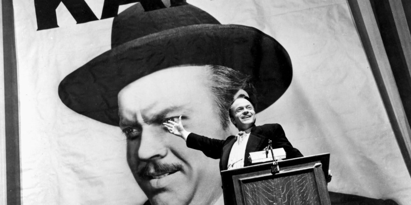 Charles Foster Kane on stage in Citizen Kane