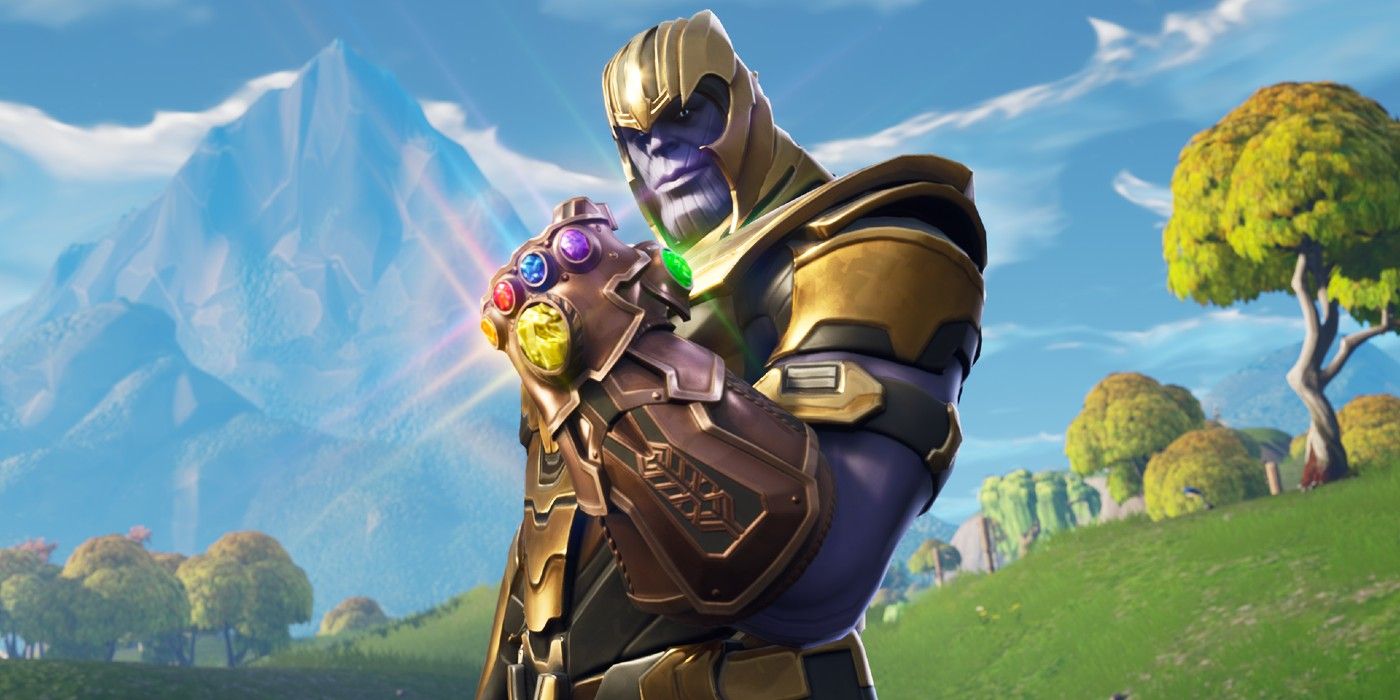 Fortnite Thanos Overpowered Fortnite Player With The Thanos Skin Snaps Away Half The Lobby