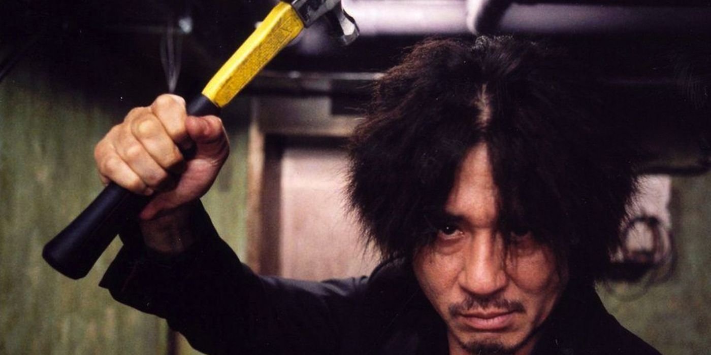 Oh Dae su on the attack in Oldboy
