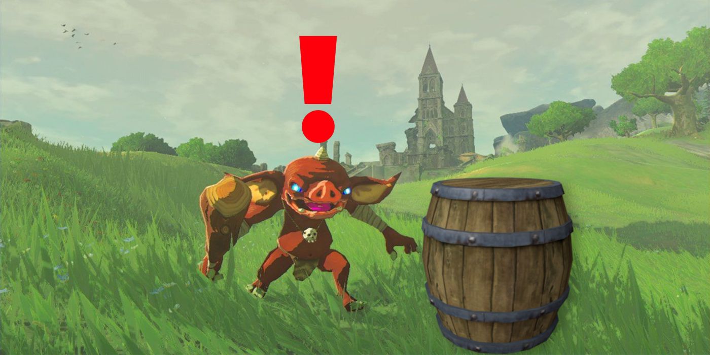 Breath Of The Wild Player Discovers Barrel Stealth Trick