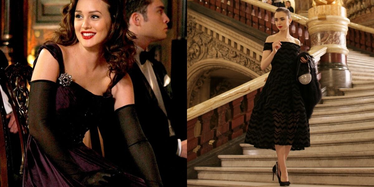 blair waldorf black lace dress