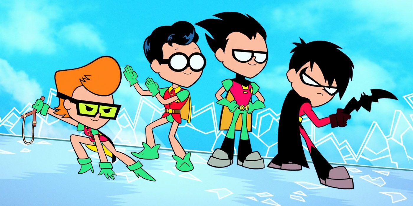 Different versions of Robin in Teen Titans Go