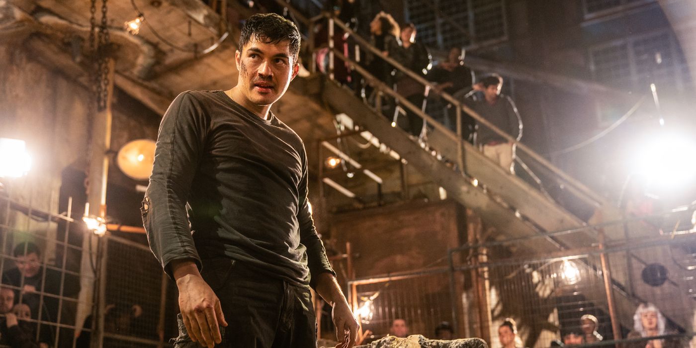 Henry Golding as Snake Eyes in the underground fight scenes
