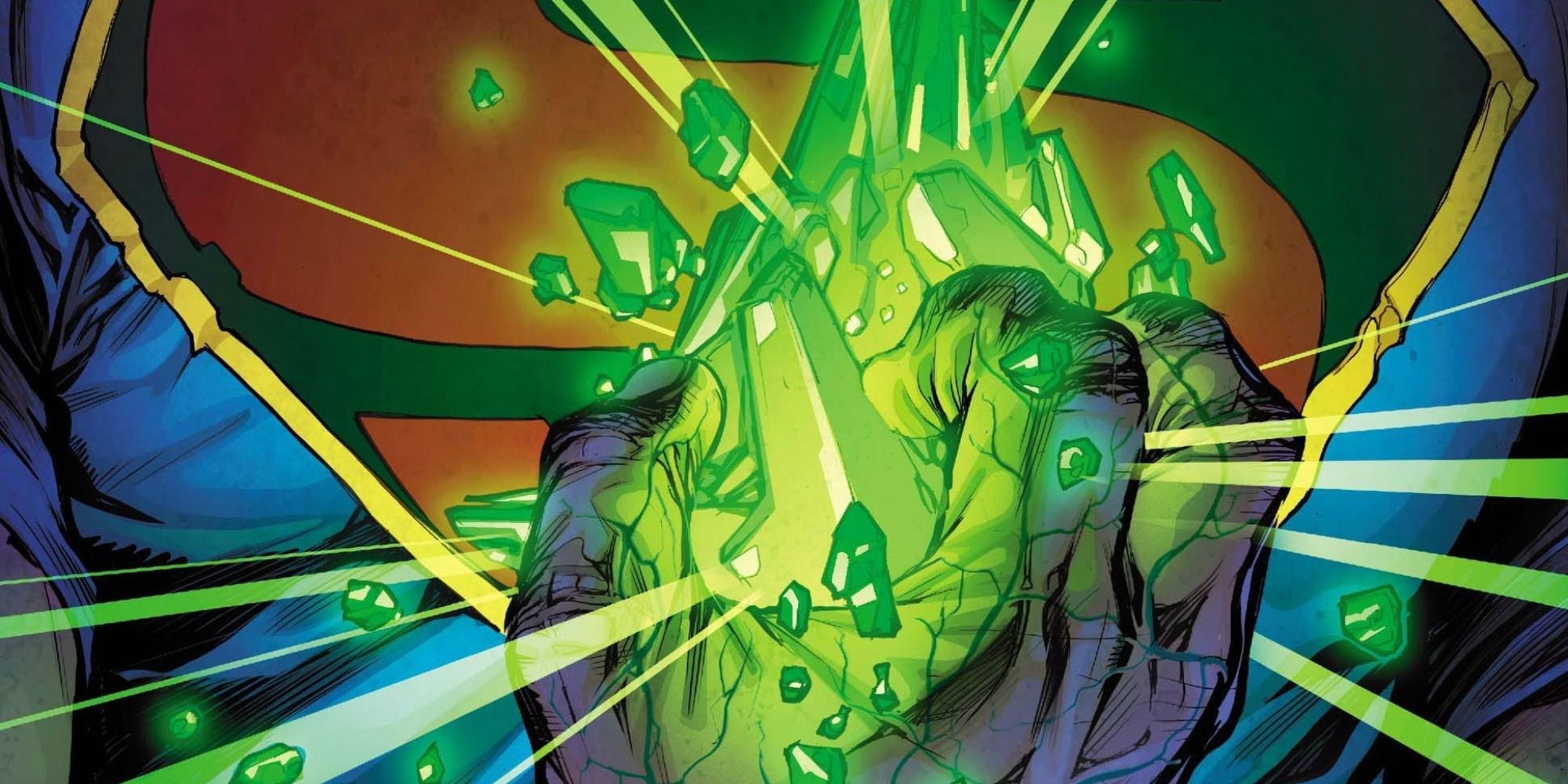 Kryptonite being held in the DC comics