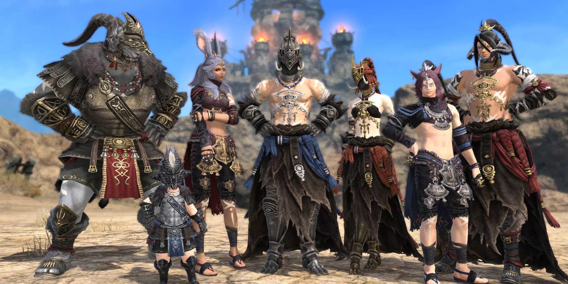 Suited up with Amaljaa armor in Final Fantasy 14