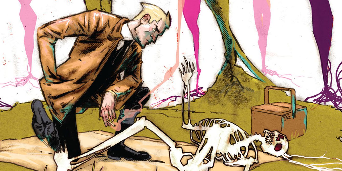 john constantine on the cover of constantine the hellblazer 7