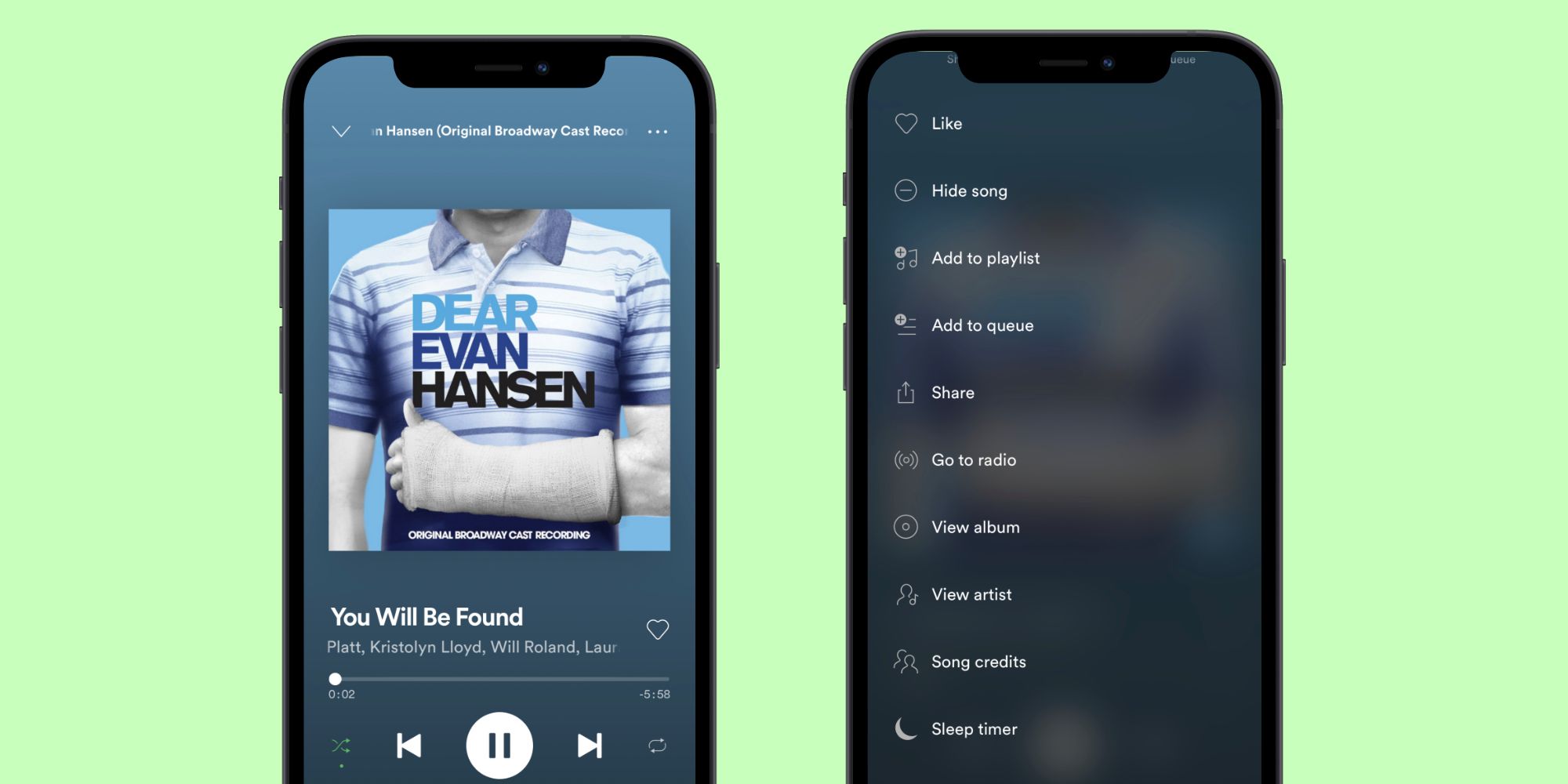 spotify dislike songs screenshots iphone