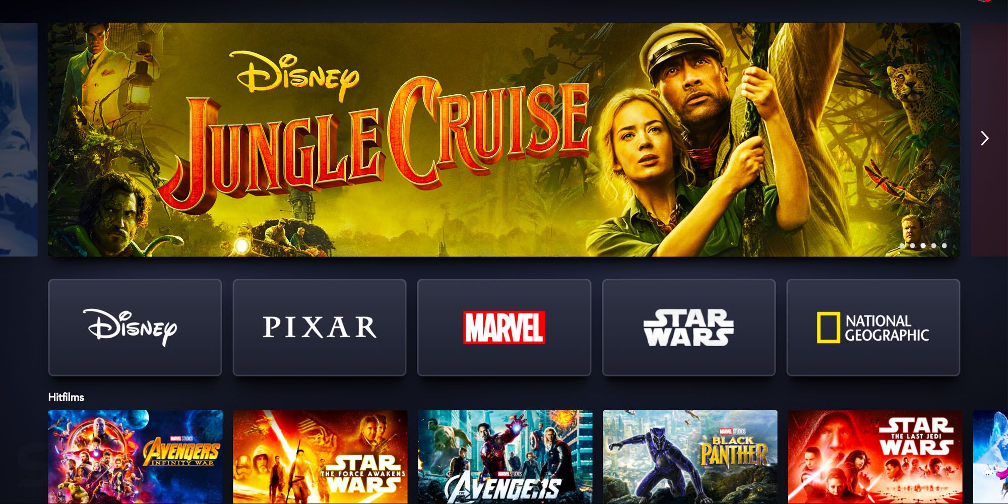 movies like jungle cruise on disney plus