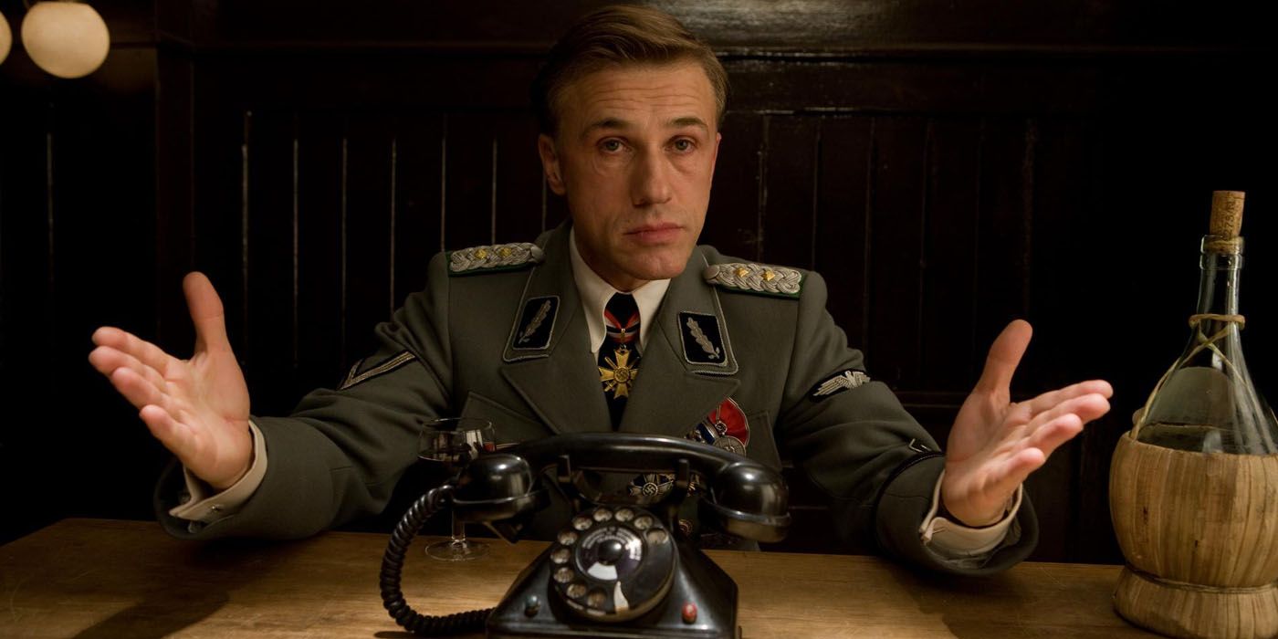 Col Hans Landa making threats in Inglourious Basterds