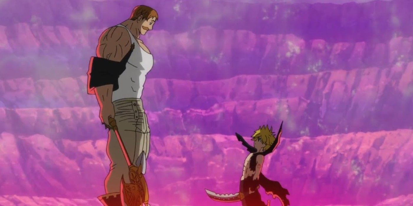 Escanor and Meliodas in The Seven Deadly Sins