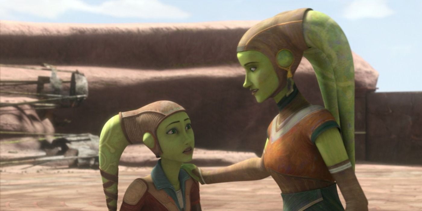 Hera Syndulla and her mother Rhea talk about the Empire at their home on Ryloth in The Bad Batch