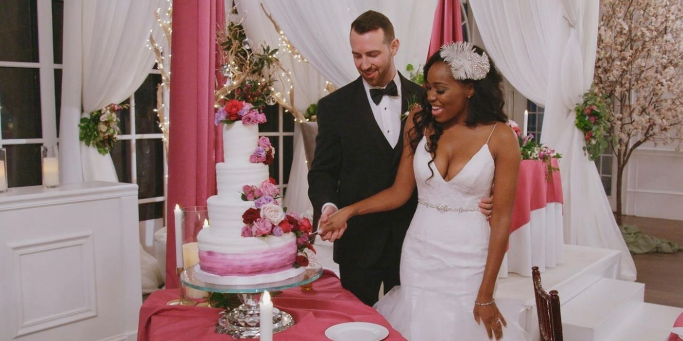 Lauren and Cameron on their wedding day from Love Is Blind