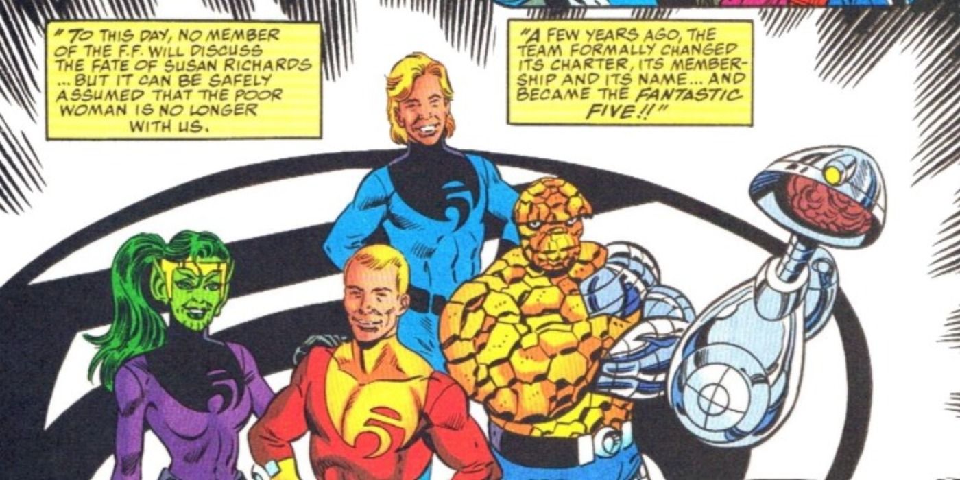 MC2 Fantastic Five assemble in Marvel Comics.