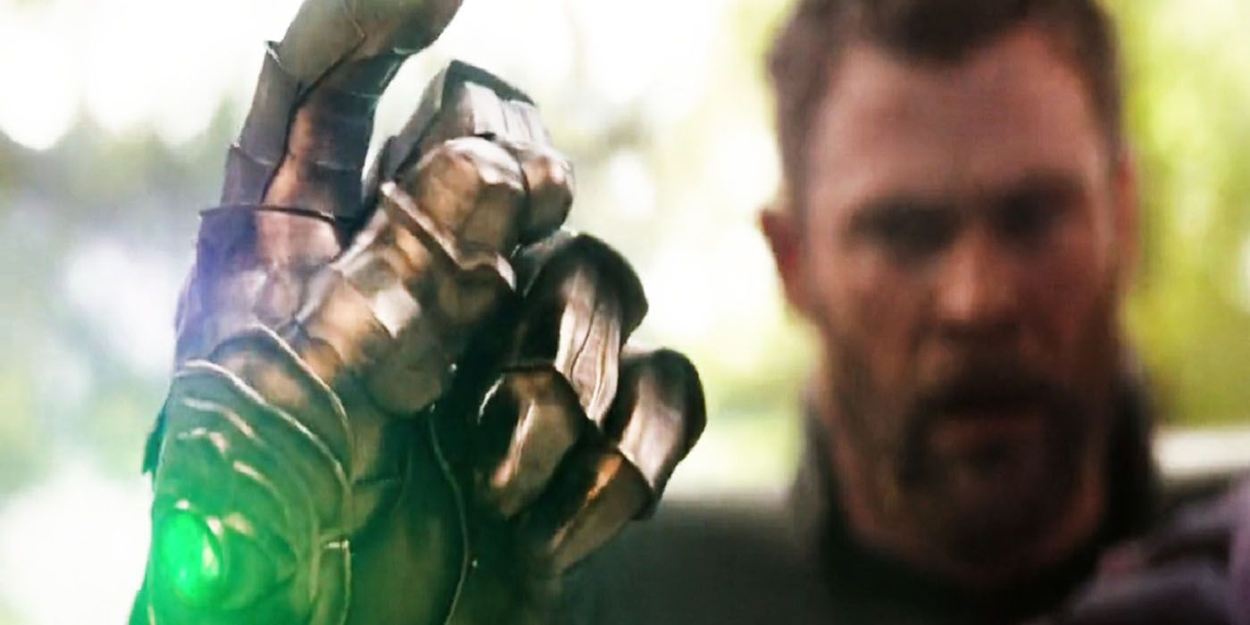 Thanos snapping his finger in Avengers