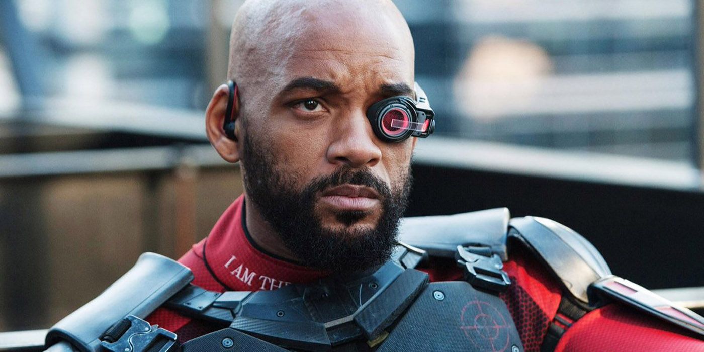 Will Smith as Deadshot on a mission in Suicide Squad