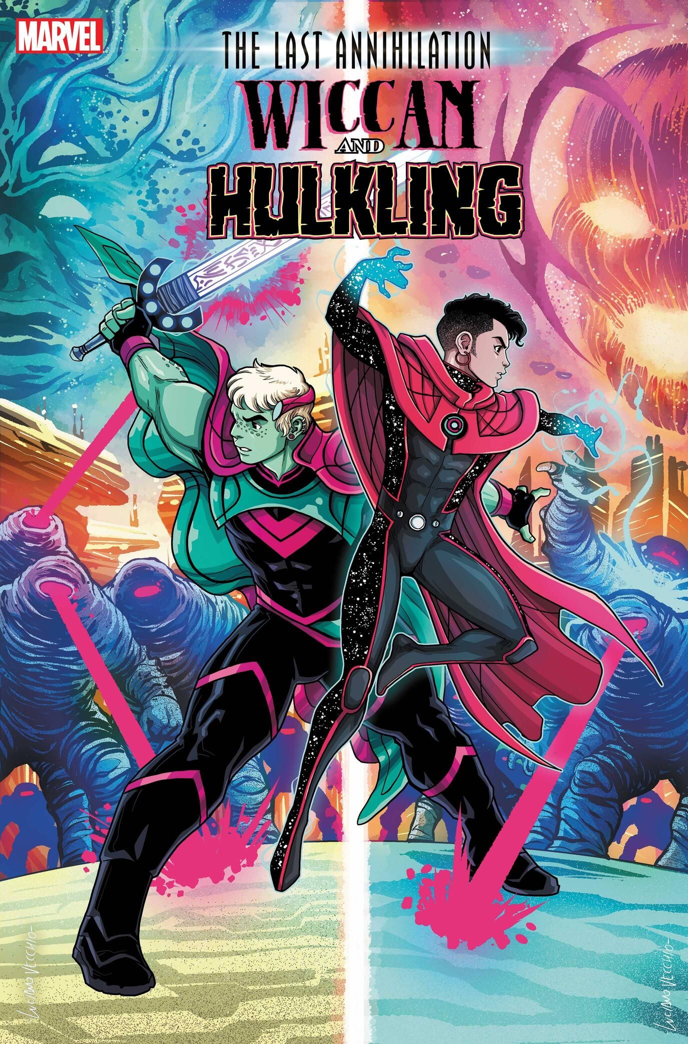 Newlyweds Wiccan and Hulkling Face Dormammus Army in Marvel Preview