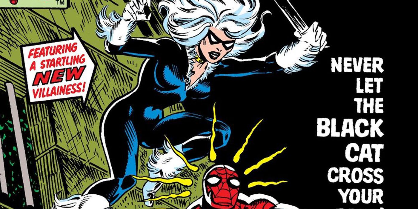 Black Cat attackes in first Spider Man appearance in issue 194