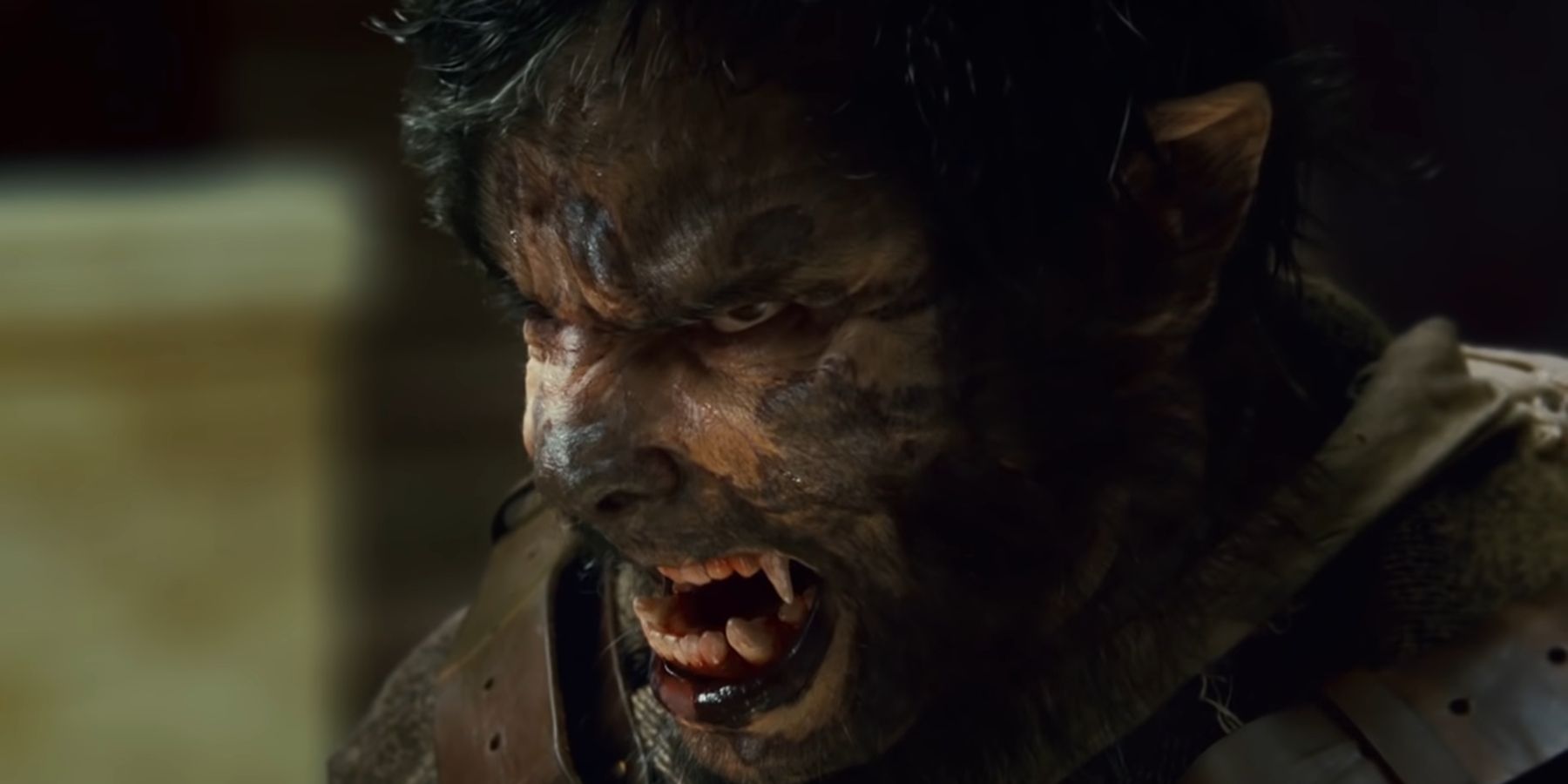 Lawrence Talbot in mid transformation in The Wolfman 2010