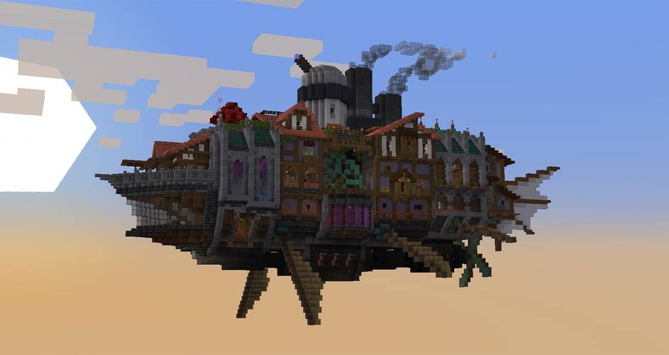 Minecraft Player Builds Gorgeous Steampunk Airship Screen Rant Minecraft Player Builds Gorgeous Steampunk Airship Screen Rant