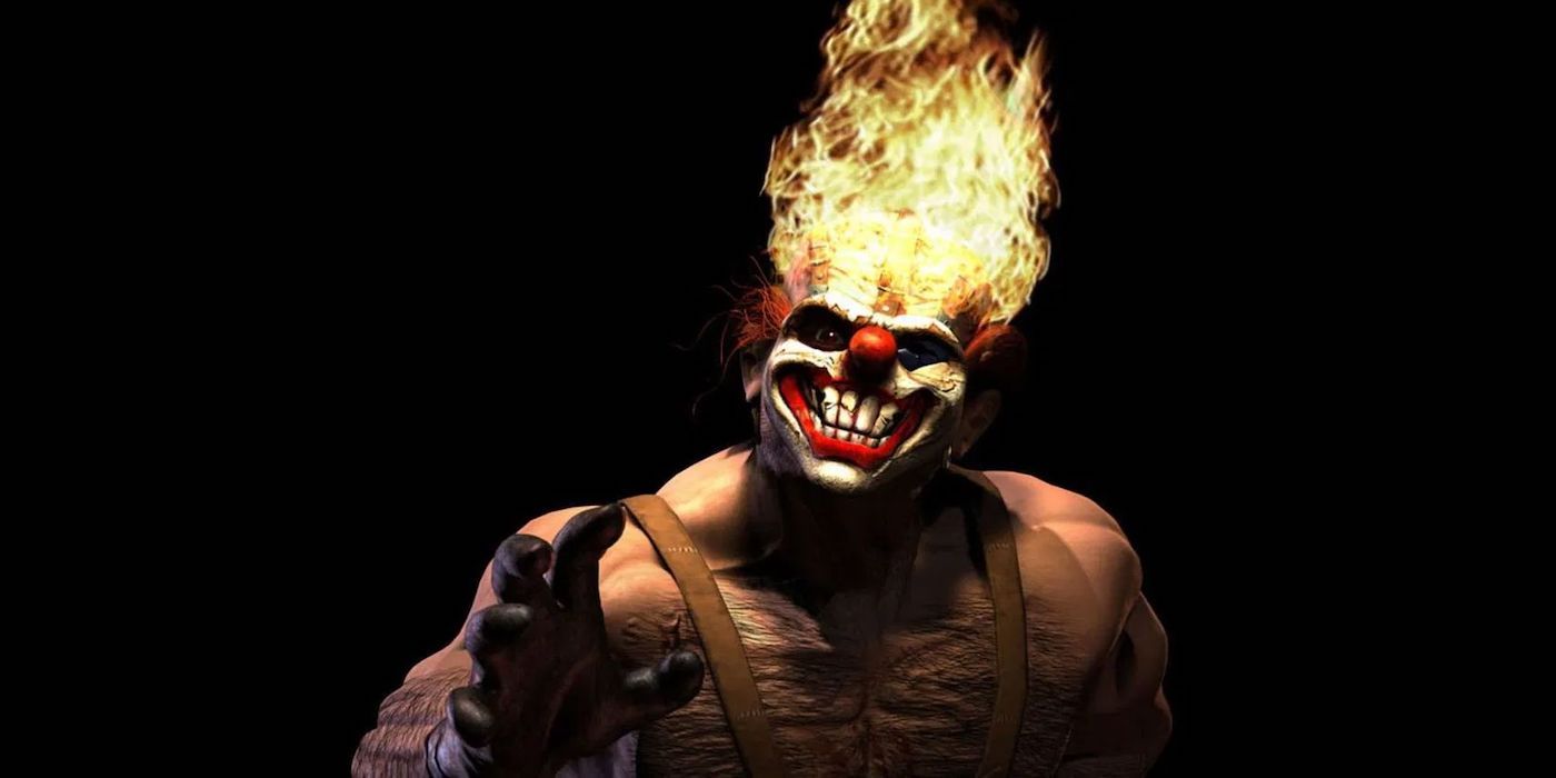 Sweet Tooth is the mascot for Twisted Metal
