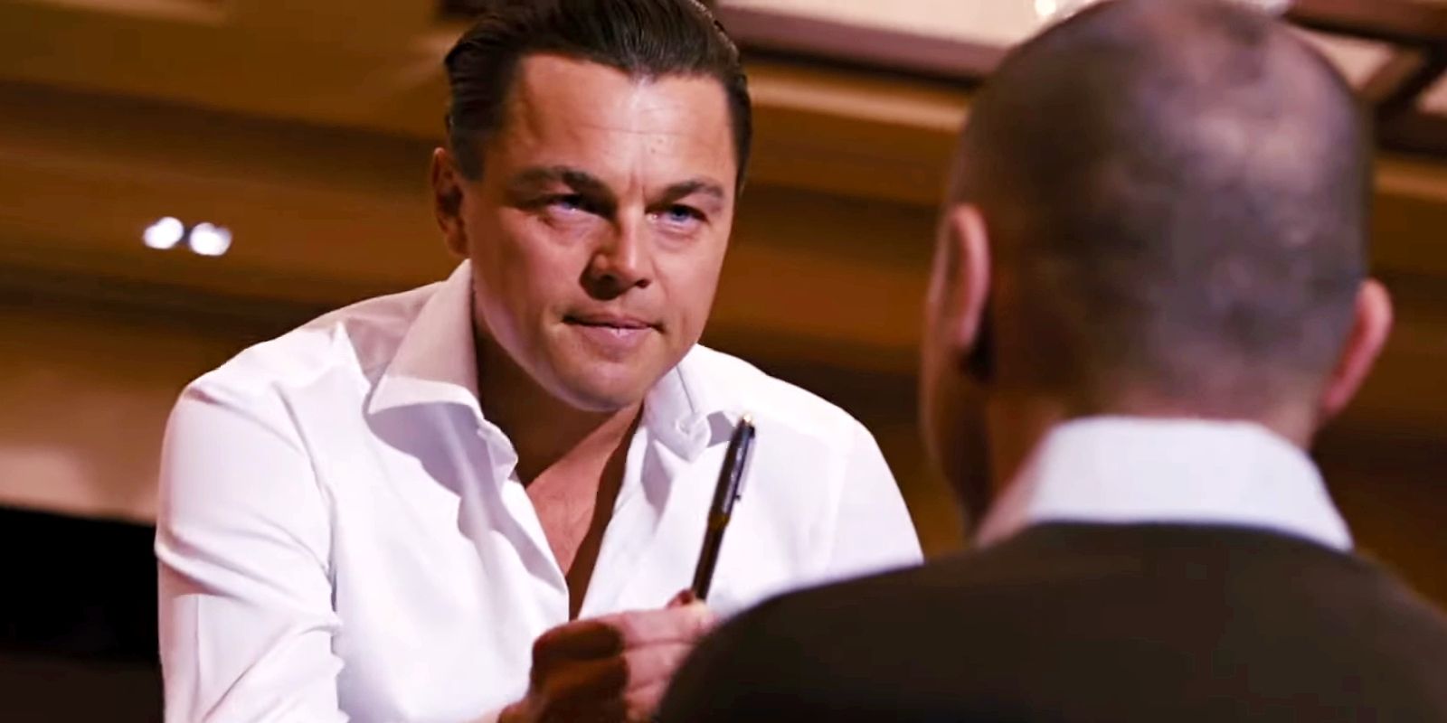 Leonardo Dicaprio's Iconic pen selling scene.